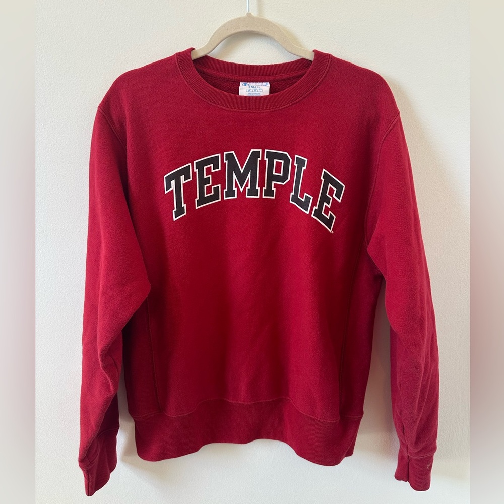 Temple University Champion Sweatshirt Size Small